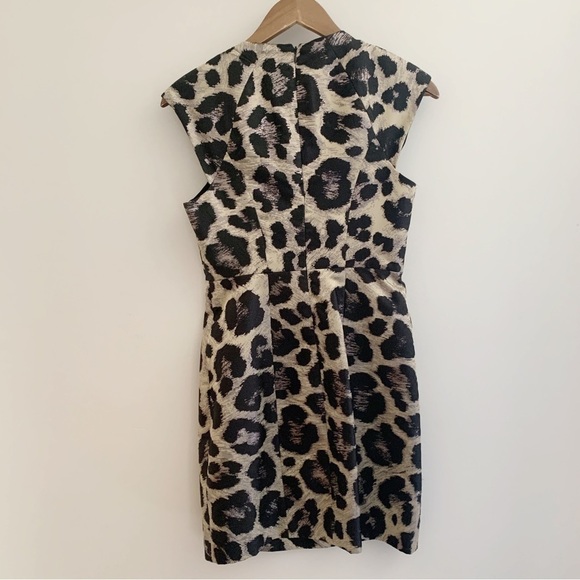 Tibi Dress Animal Print Sheath Metallic - Picture 5 of 9